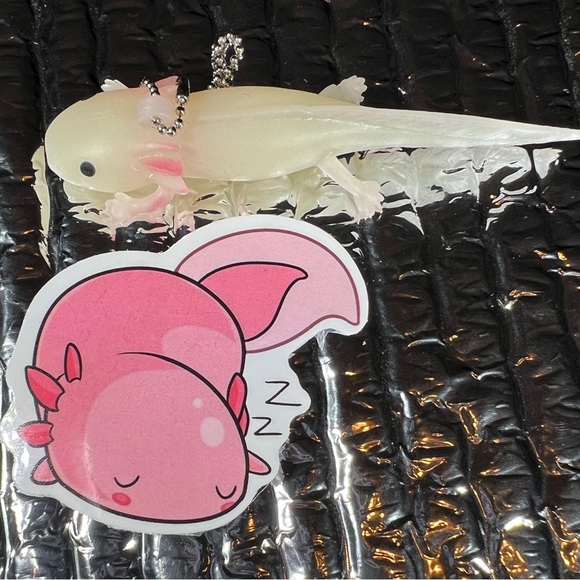 ZzzzzAlotl Axolotl Crazy Trending WaterProof Single Decor Accent Sticker - Picture 2 of 5